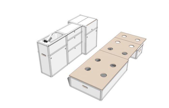 3D alle Module, Schlafposition, ohne Polster