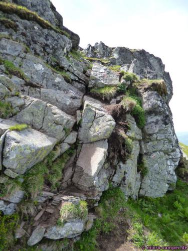 Und nun darf geklettert werden - ohne Hilfsmittel