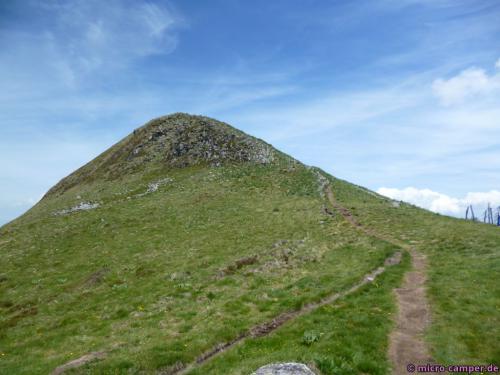 Die letzten Meter zum Gipfel von Süden aus