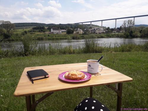 Auf dem Stellplatz in Ürzig, unverbaubare Lage