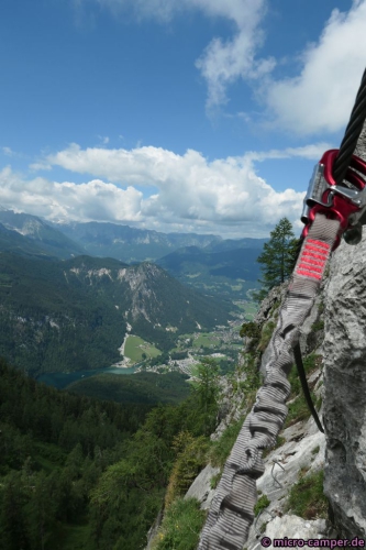 Immer gut gesichert, ohne Klettersteigset geht nichts!