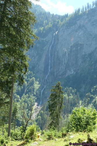 Deutschlands höchster Wasserfall, im Gegenlicht nicht ganz so leicht auszumachen.