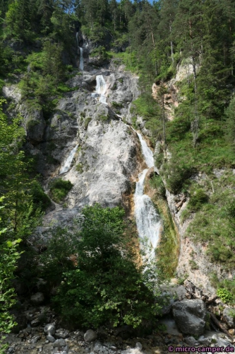 Gegen Ende der schönste Wasserfall, über mehrere Stufen