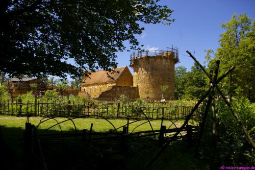 Blick von den Werkstätten zur Baustelle