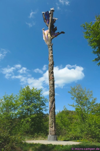 Die Feuereiche liegt direkt am Rothaarsteig