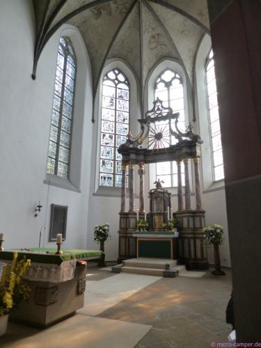 morgens finde ich es in Kirchen besonders schön