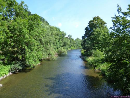 Überquerung der Agger mitten in Overath