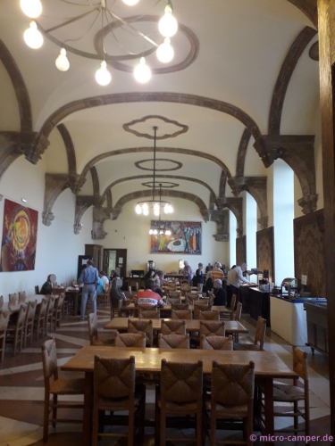 Frühstück im Refektorium - das nenn' ich stilecht!