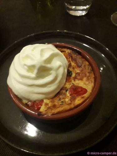 Vorspeise: Clafoutis aux tomates cerises, 