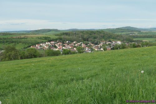Blick auf die Neubausiedlung von Chatenois,