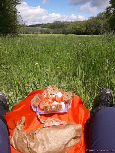 Nahrungszufuhr mit Aussicht