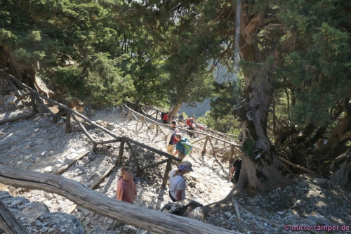 Zuerst ganz enge Kurven, die mit der Zeit