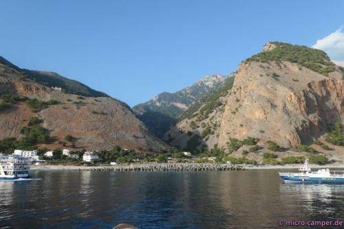 Blick auf das Ende der Schlucht,