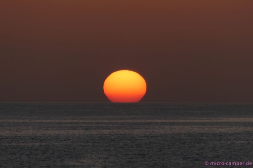 Auch Helios begibt sich jetzt zur Nachtruhe.