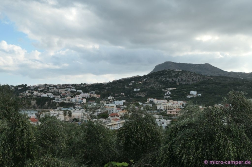 Blick auf unser Urlaubsdomizil Almirída