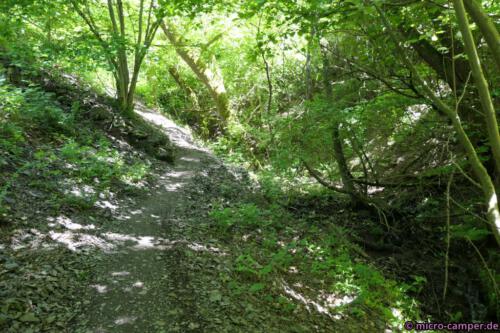 Einen ganzen Kilometer nur bergauf ...