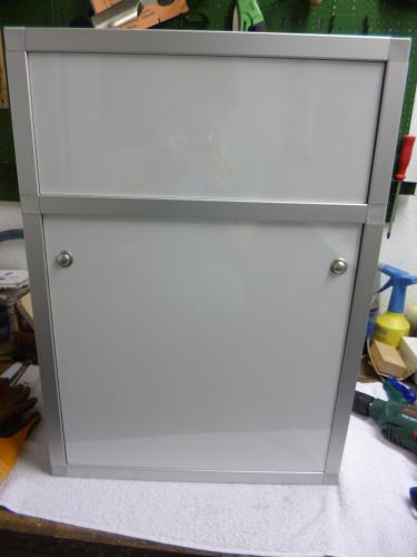 Fertig installierte Blende