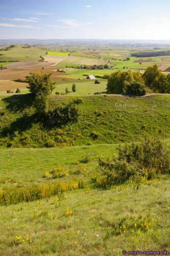 Wie immer auf keltischen Höhenbefestigungen ist der Ausblick hervorragend