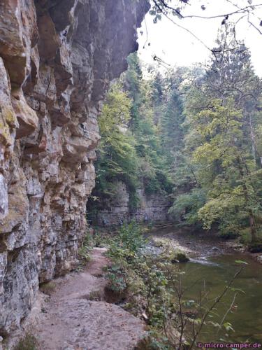 Mal ist die Schlucht sehr eng, mal weiter
