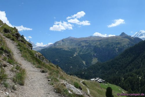 Schmale und steile Pfade sowie