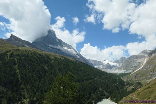 Das Matterhorn zeigt mir seine imposante Nordseite,