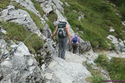 Kleine Kletterpassagen zum Schluss