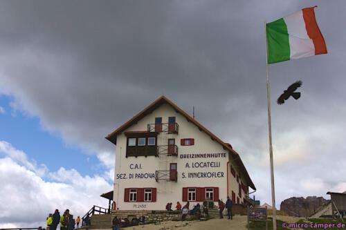 Die Dreizinnen-Hütte, mein Domizil für diese Nacht.