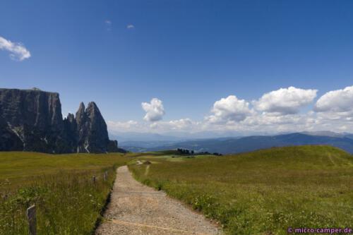 Blick nach Süden zum Schlern