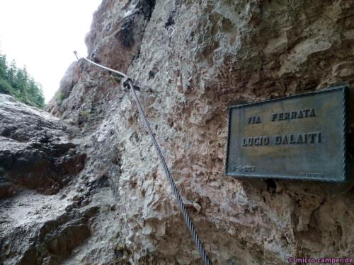 Der untere Klettersteig ist anspruchsvoll für wenig Geübte