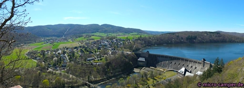 Panorama an der Ederstaumauer